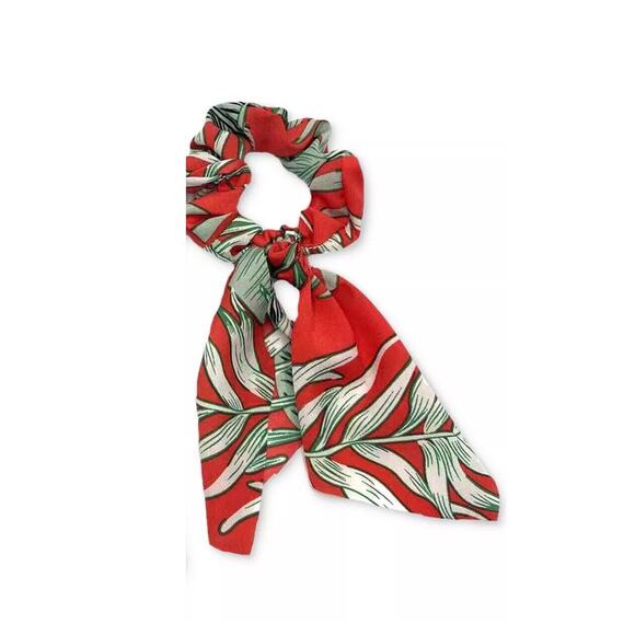 Floral Scrunchie (2 Piece Set) Womens Hair Style Accessory Style Trendy Knot NWT - Picture 2 of 7